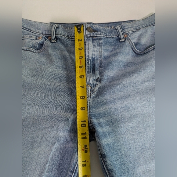 American Eagle Men's 33*34 Orginal Straight Jeans Stretch Denim Blue EUC - Picture 13 of 14